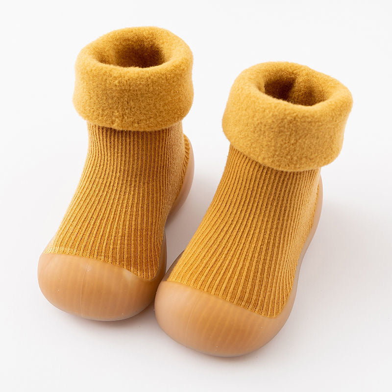 Warm Baby Walking Sock Shoes with Soft Non-Slip Soles