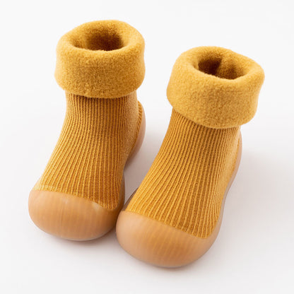 Warm Baby Walking Sock Shoes with Soft Non-Slip Soles