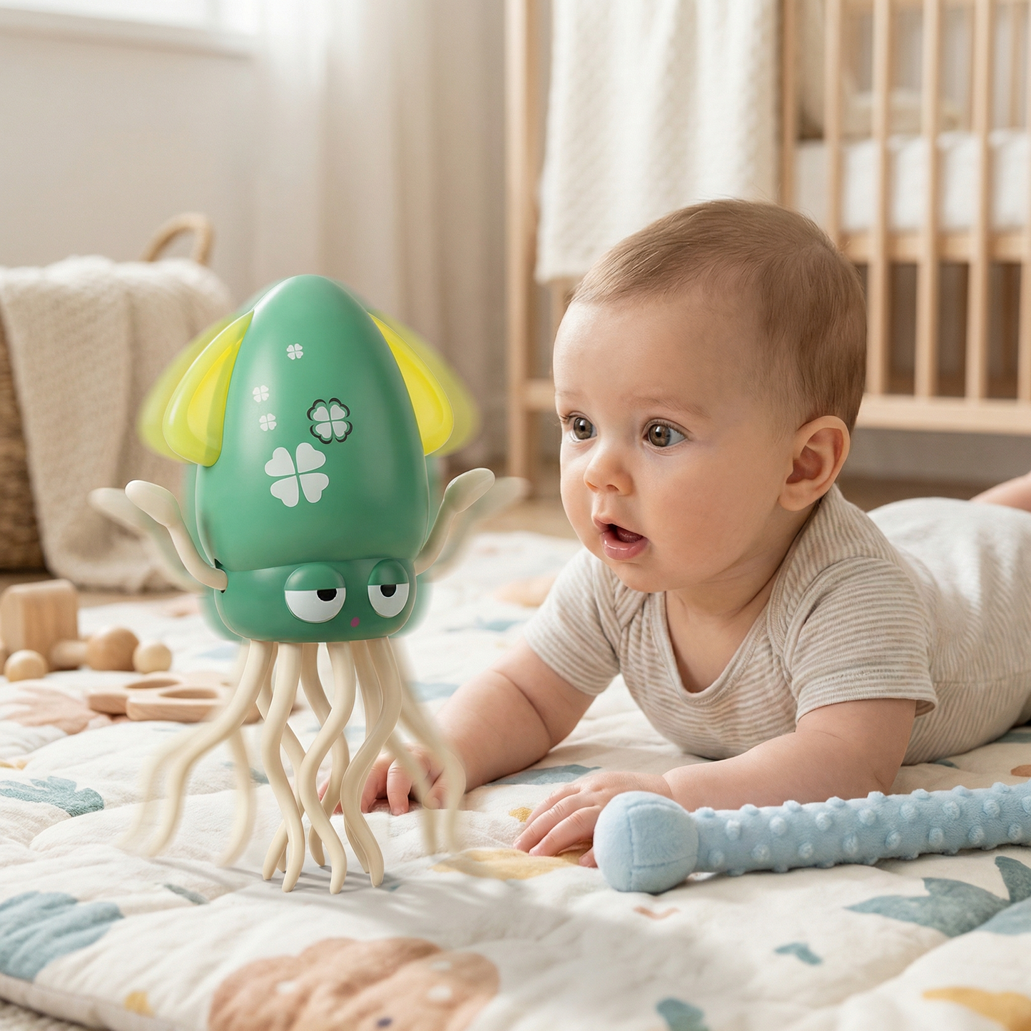 Dancing Squid Tummy Time Toy