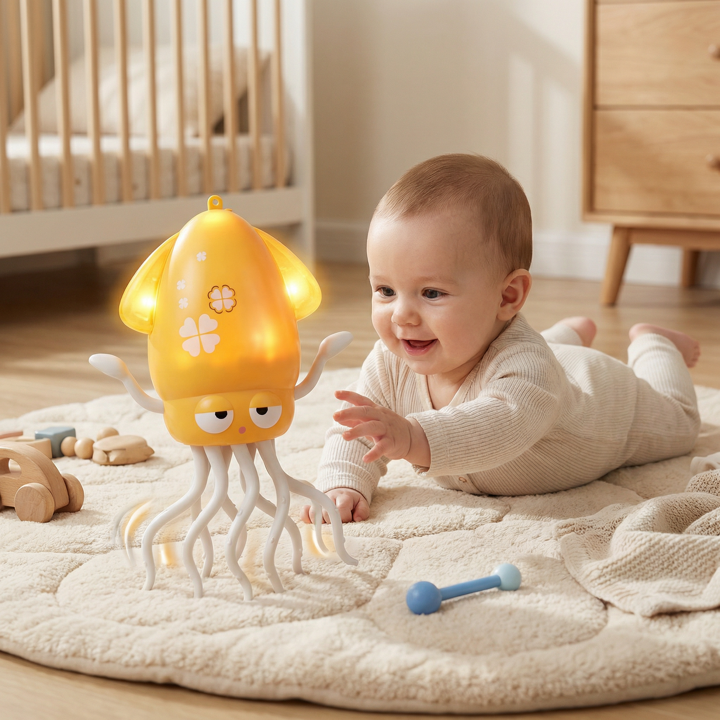 Dancing Squid Tummy Time Toy