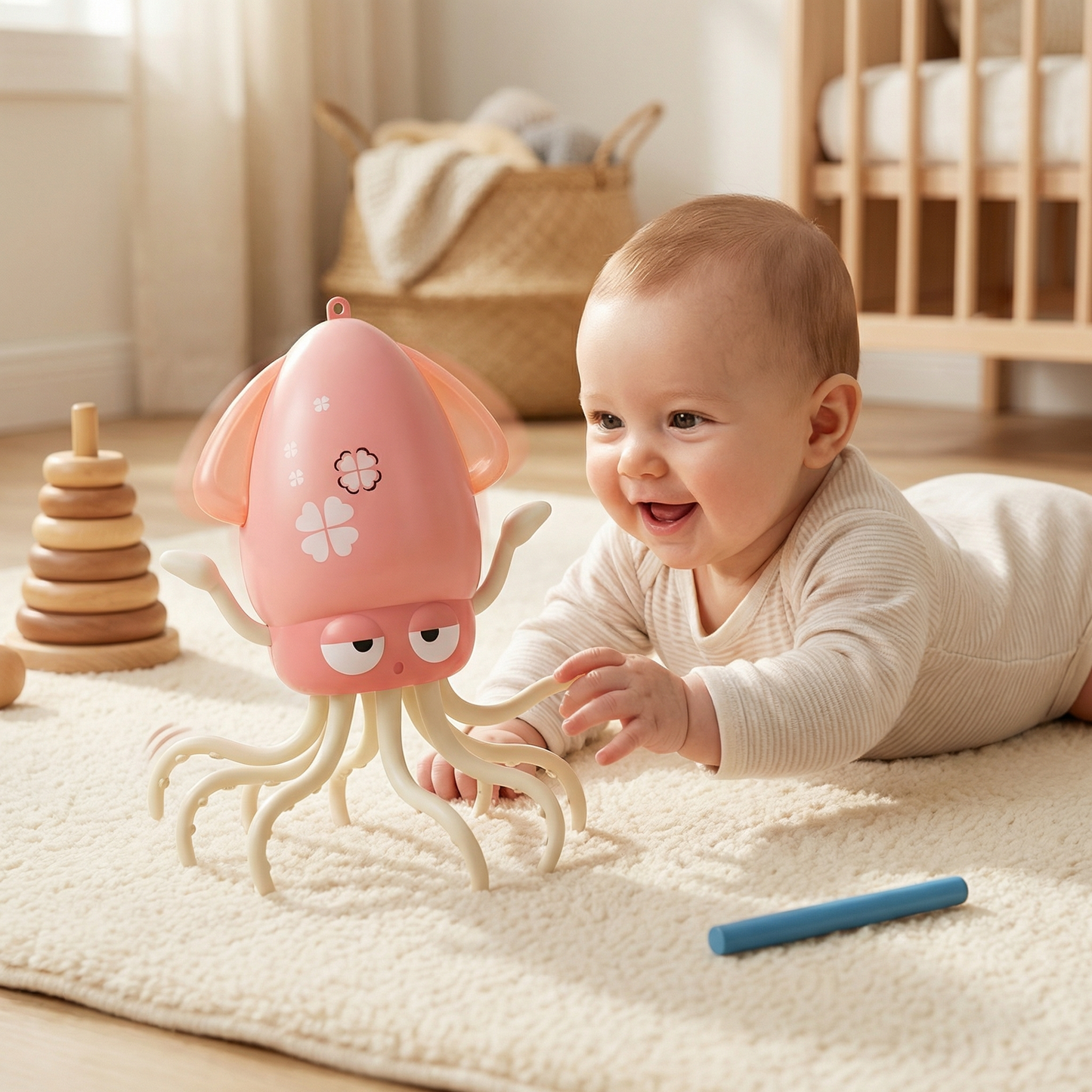 Dancing Squid Tummy Time Toy
