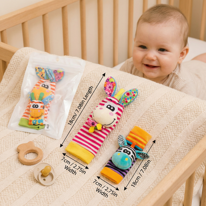 Sensory Baby Plush Socks and Wristband