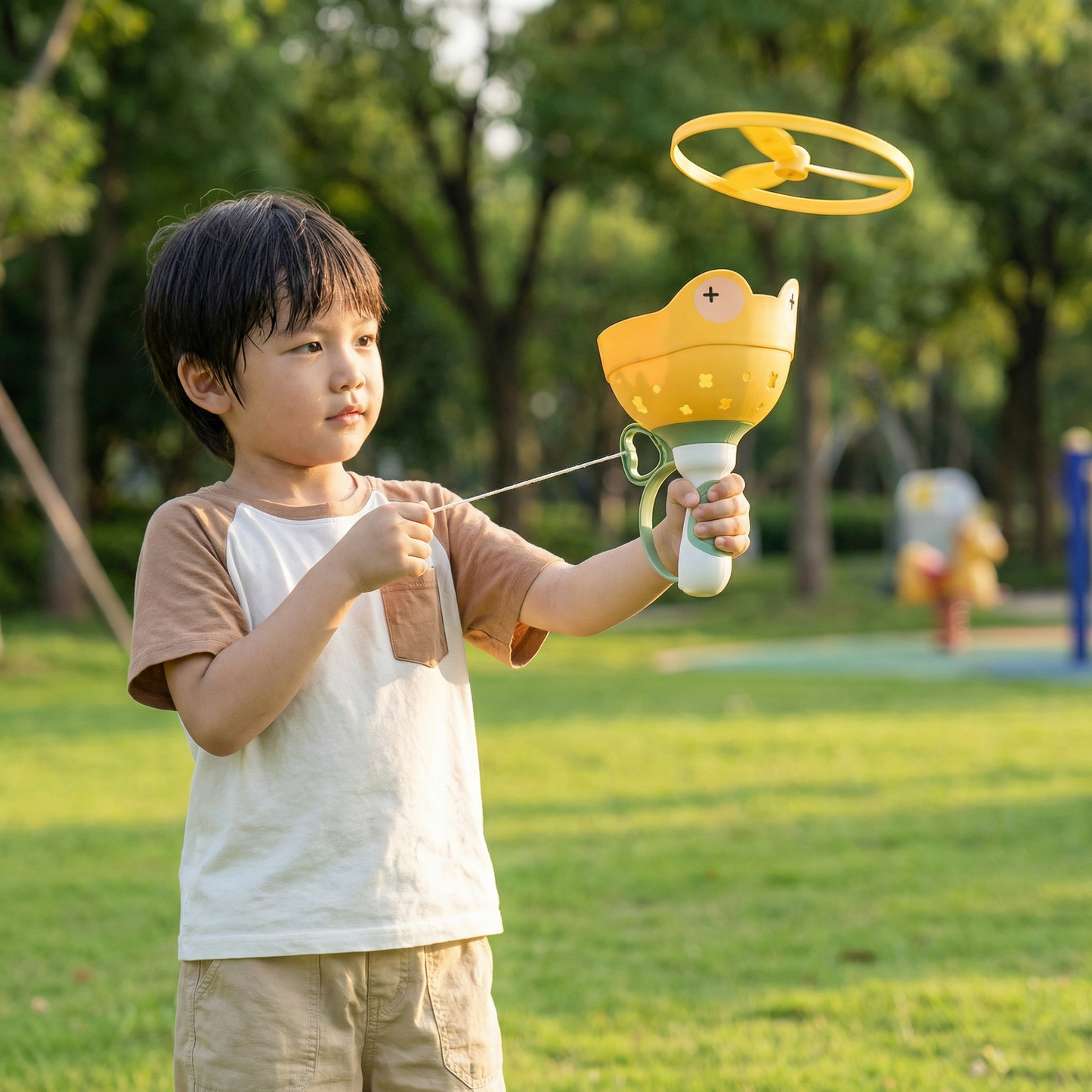 Flying Propeller Toy with String Starter