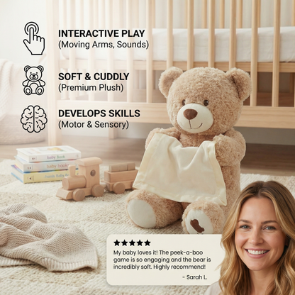 Peek-A-Boo-Teddy - Interactive Plush Toy