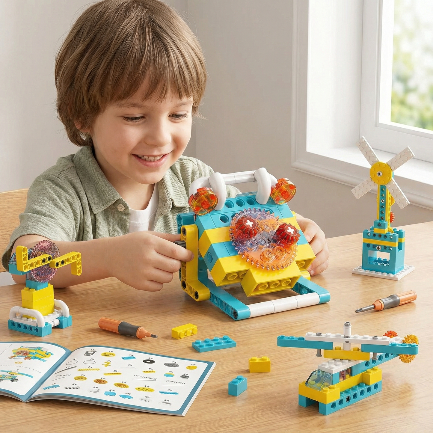 3in1 Science and Engineering Building Blocks Play Set