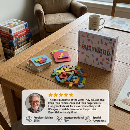 Wooden  Shape Matching Puzzle Family Game