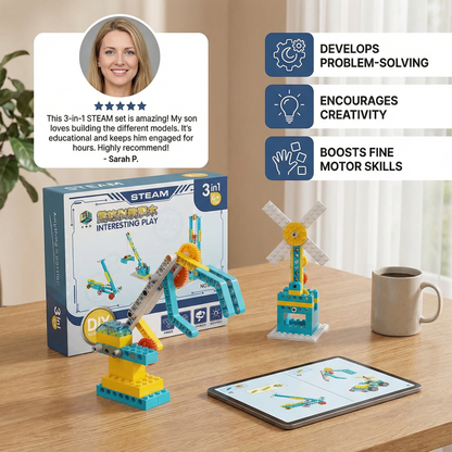 3in1 Science and Engineering Building Blocks Play Set