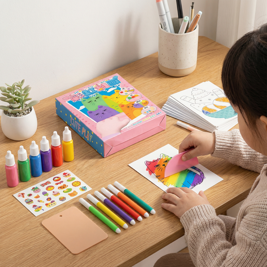 Creative Rainbow Colours Wipe Art Set