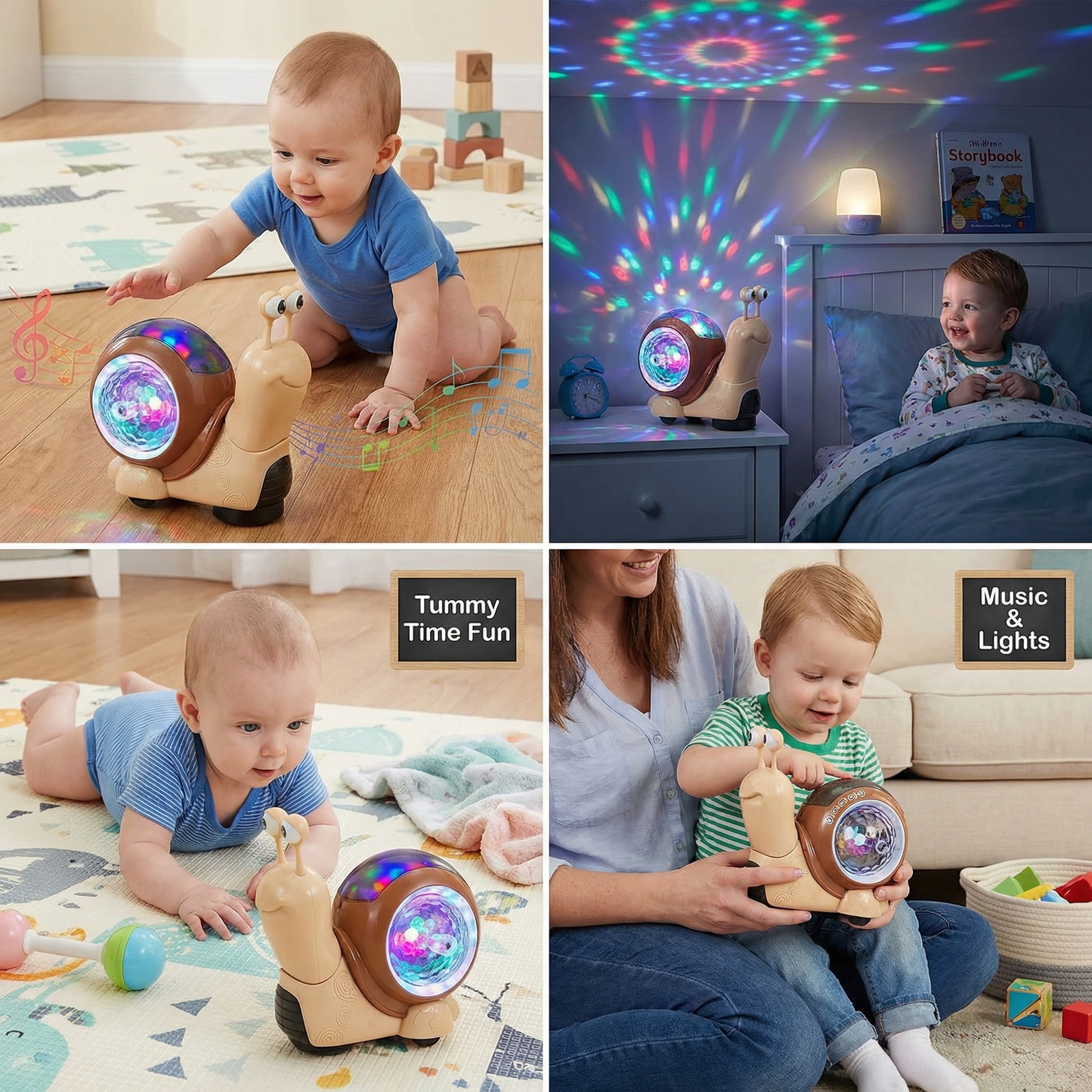 Light-up and Music-Playing Snail Crawling Toy