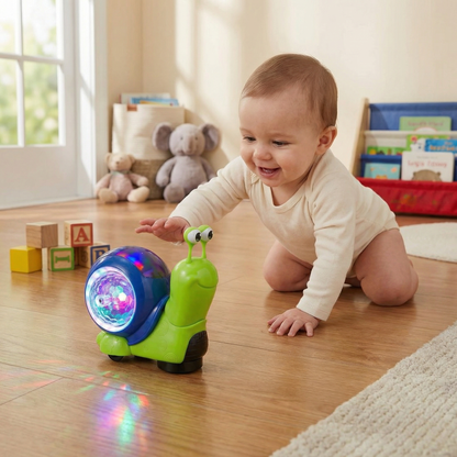 Light-up and Music-Playing Snail Crawling Toy