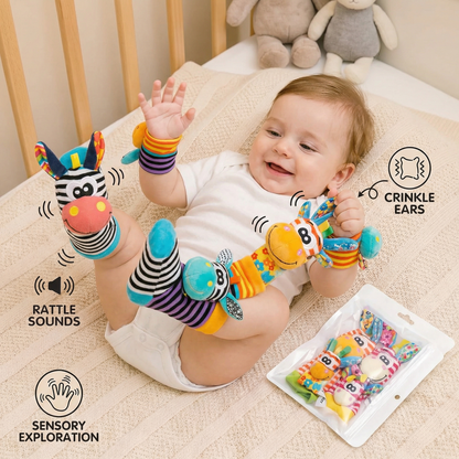 Sensory Baby Plush Socks and Wristband