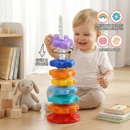 Rainbow Spinning and Colour Tower Toy