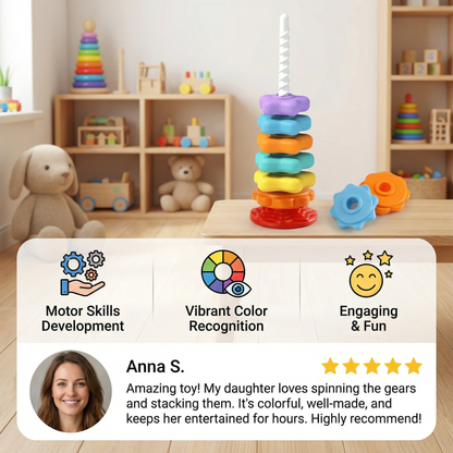 Rainbow Spinning and Colour Tower Toy