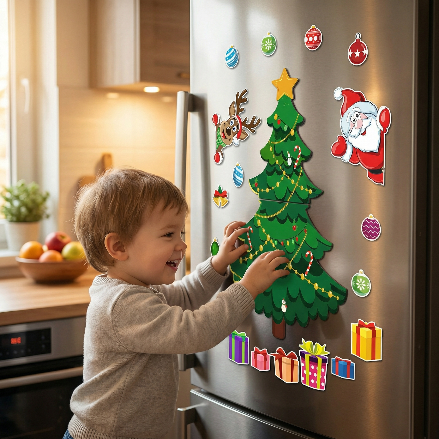 DIY Christmas Montessori Magnetic Sticker