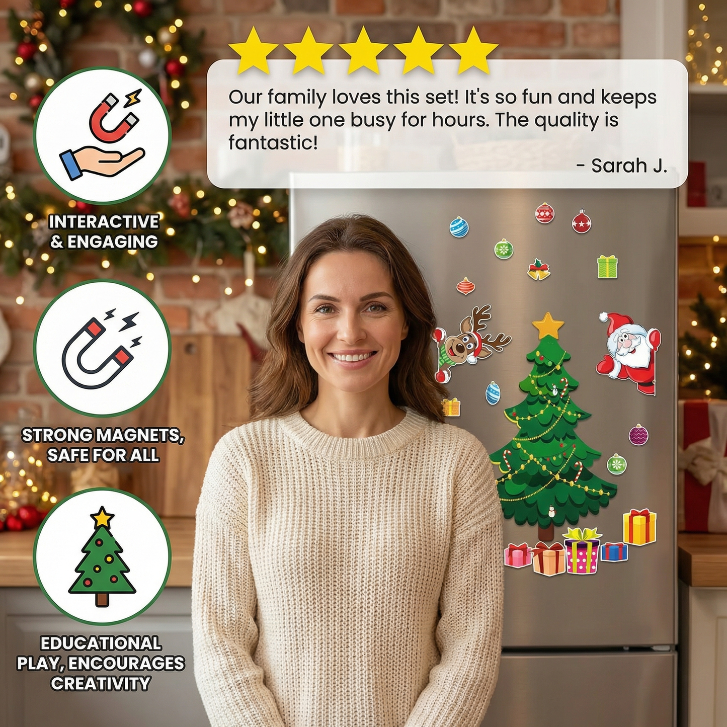 DIY Christmas Montessori Magnetic Sticker