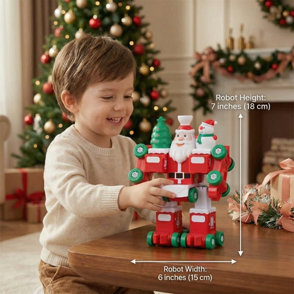 2-in-1 Transforming Christmas Train and Santa Robot