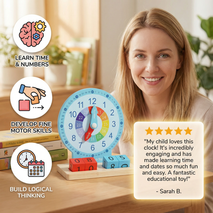 Educational Montessori Clock & Time Learning Toy
