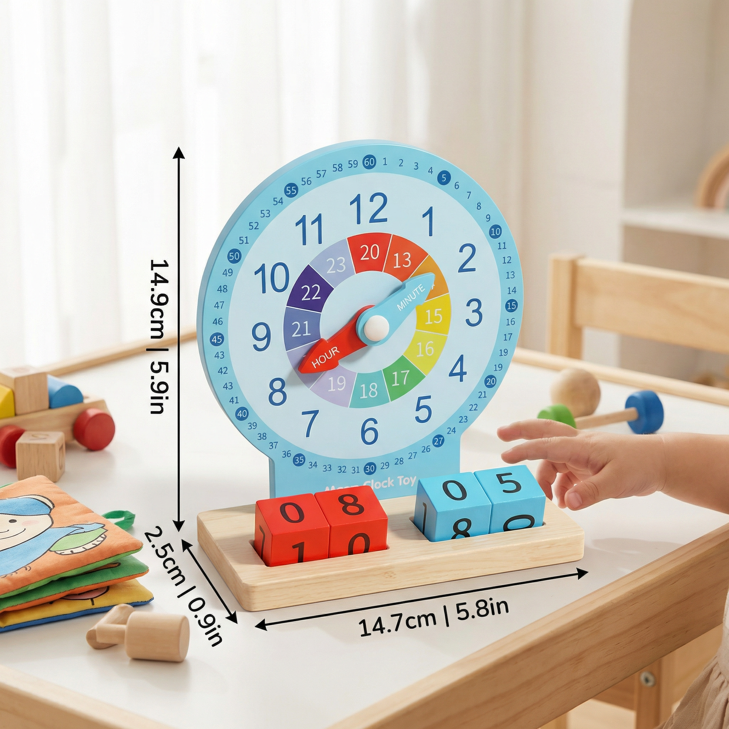 Educational Montessori Clock & Time Learning Toy