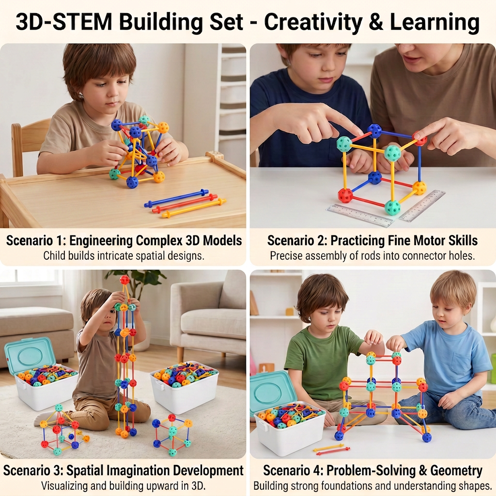 3D STEM Construction Building Set – Creative Learning Toy