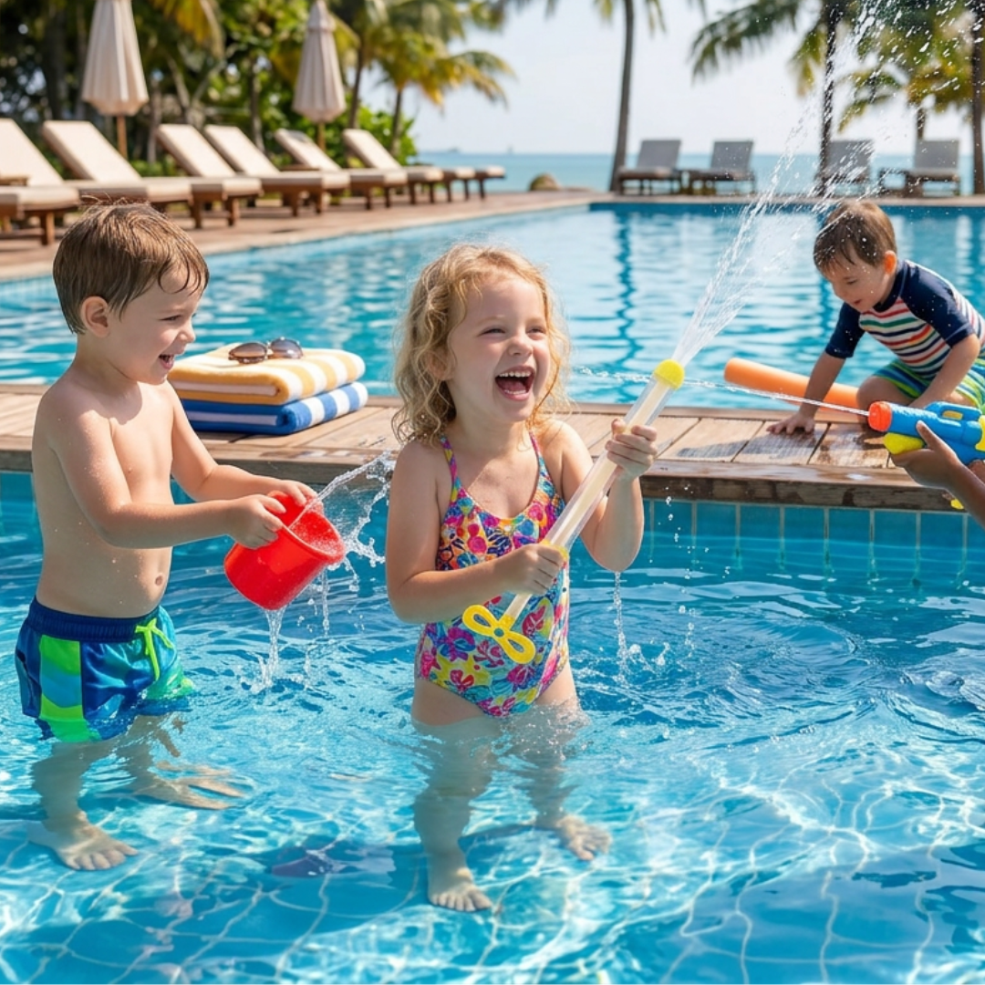 Kids Water Spray Blaster – Handheld Pull Spray Toy for Outdoor Fun