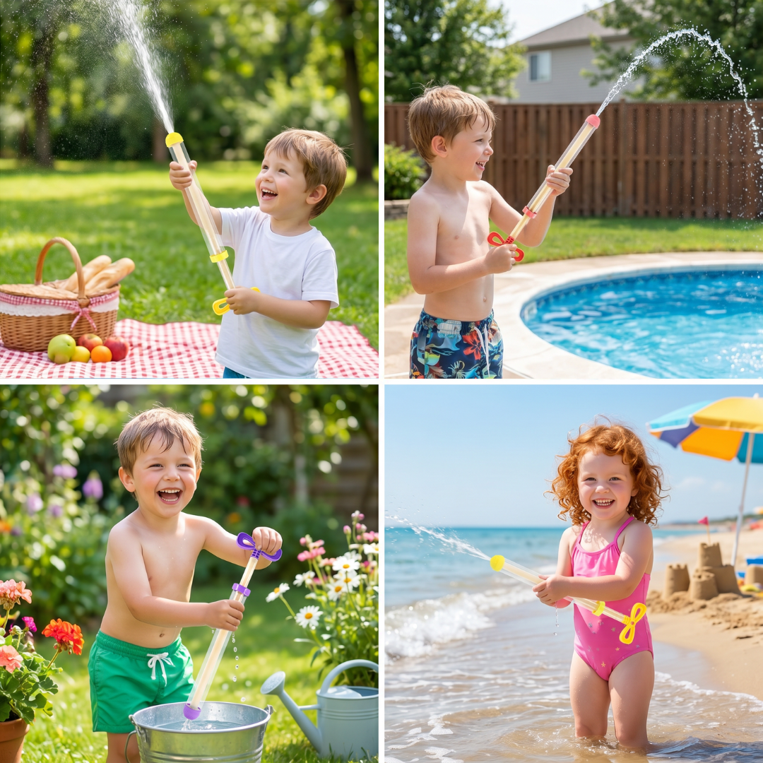 Kids Water Spray Blaster – Handheld Pull Spray Toy for Outdoor Fun