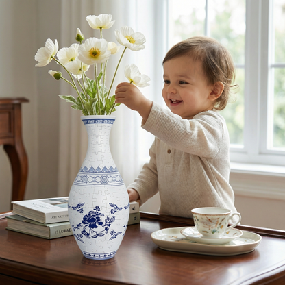 Elegant 3D puzzle vase - Suitable for real flowers