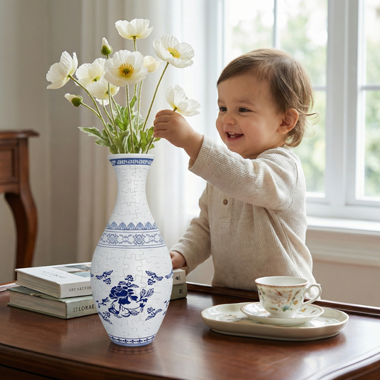 Elegant 3D puzzle vase - Suitable for real flowers