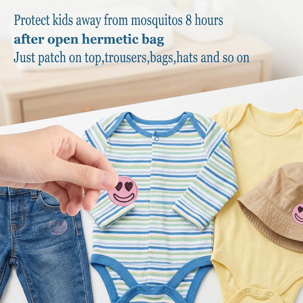 Natural mosquite repellent stickers for kids and babies