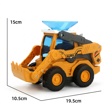 Musical Light-Up Excavator Toy with Continuous Ball Scooping Action