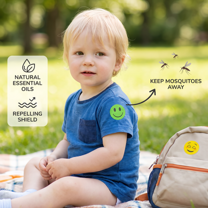 Natural mosquite repellent stickers for kids and babies