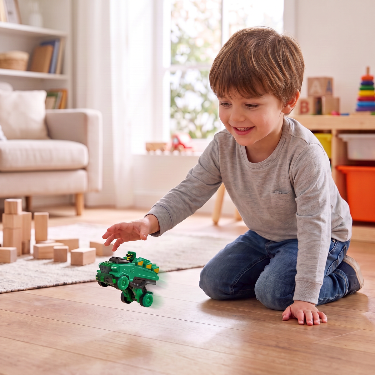Jumping Transforming Racing Car Toy