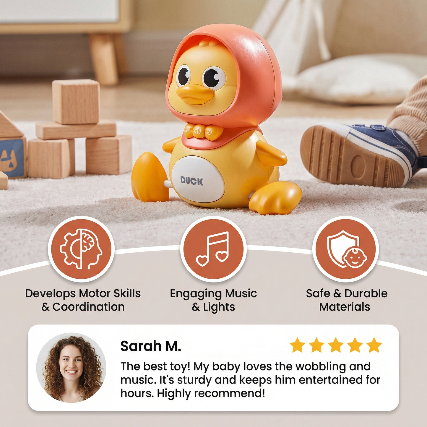Wobbling Duck Family Kids Toy