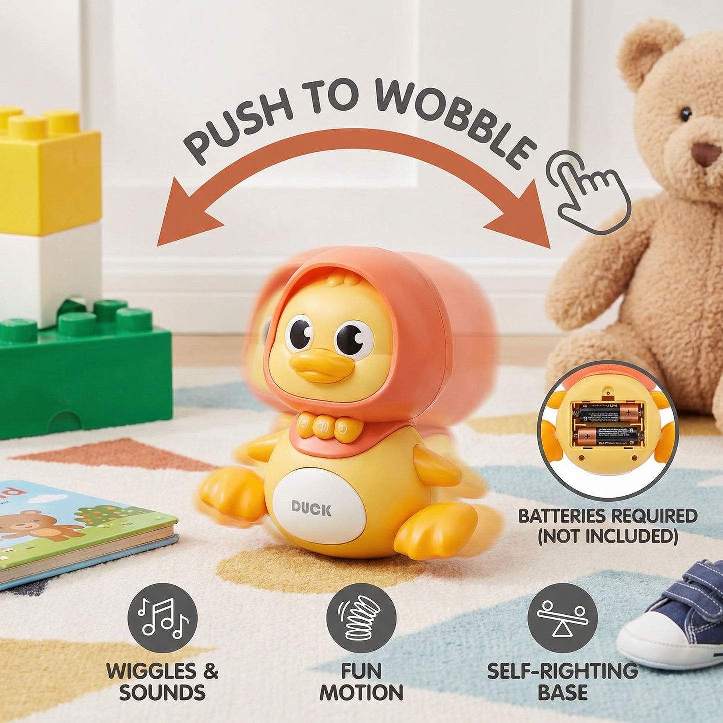Wobbling Duck Family Kids Toy
