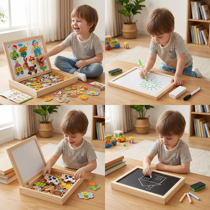 2-in-1 Montessori Magnet Drawing Board
