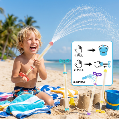 Kids Water Spray Blaster – Handheld Pull Spray Toy for Outdoor Fun