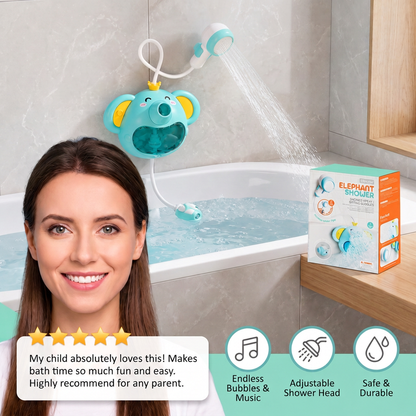 Musical Elephant Bubble Bath Toy with Shower Head