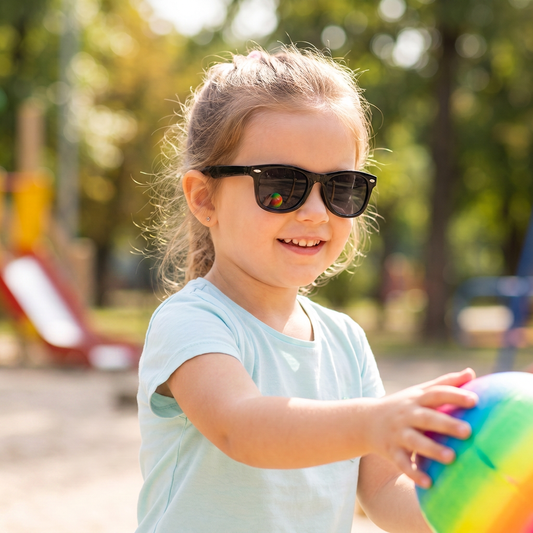 Kids flex sunglasses with flexible unbreakable frames