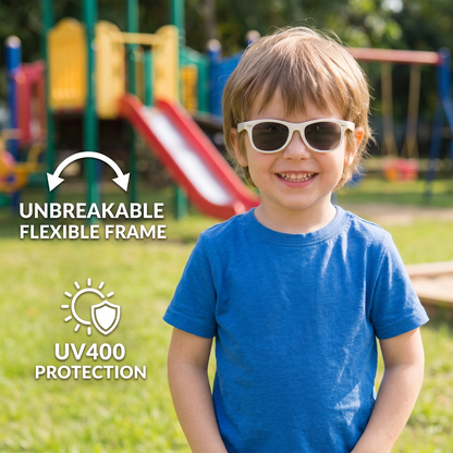 Kids flex sunglasses with flexible unbreakable frames
