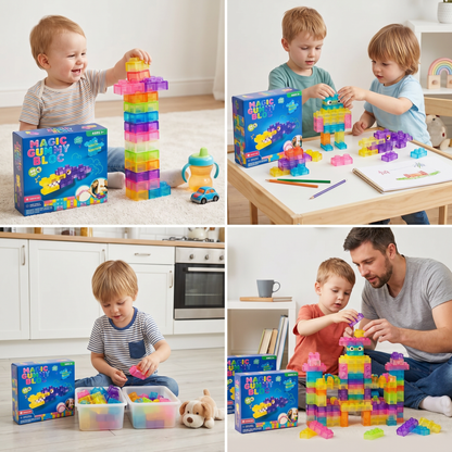 Magical gummy blocks, soft building blocks for children