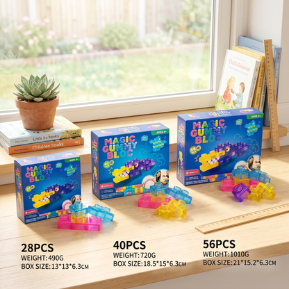 Magical gummy blocks, soft building blocks for children