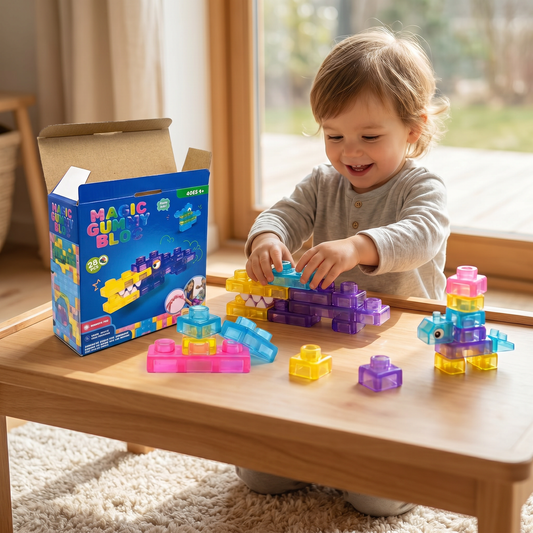 Magical gummy blocks, soft building blocks for children