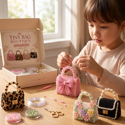 3D Beaded Animal Craft Kit – DIY Mini Bead Art Set for Beginners