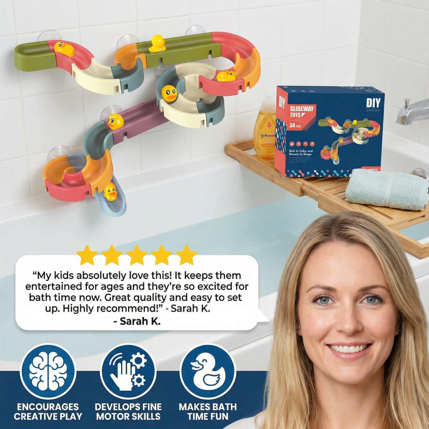 Sliding Ducks -  Kids Bathing Toy
