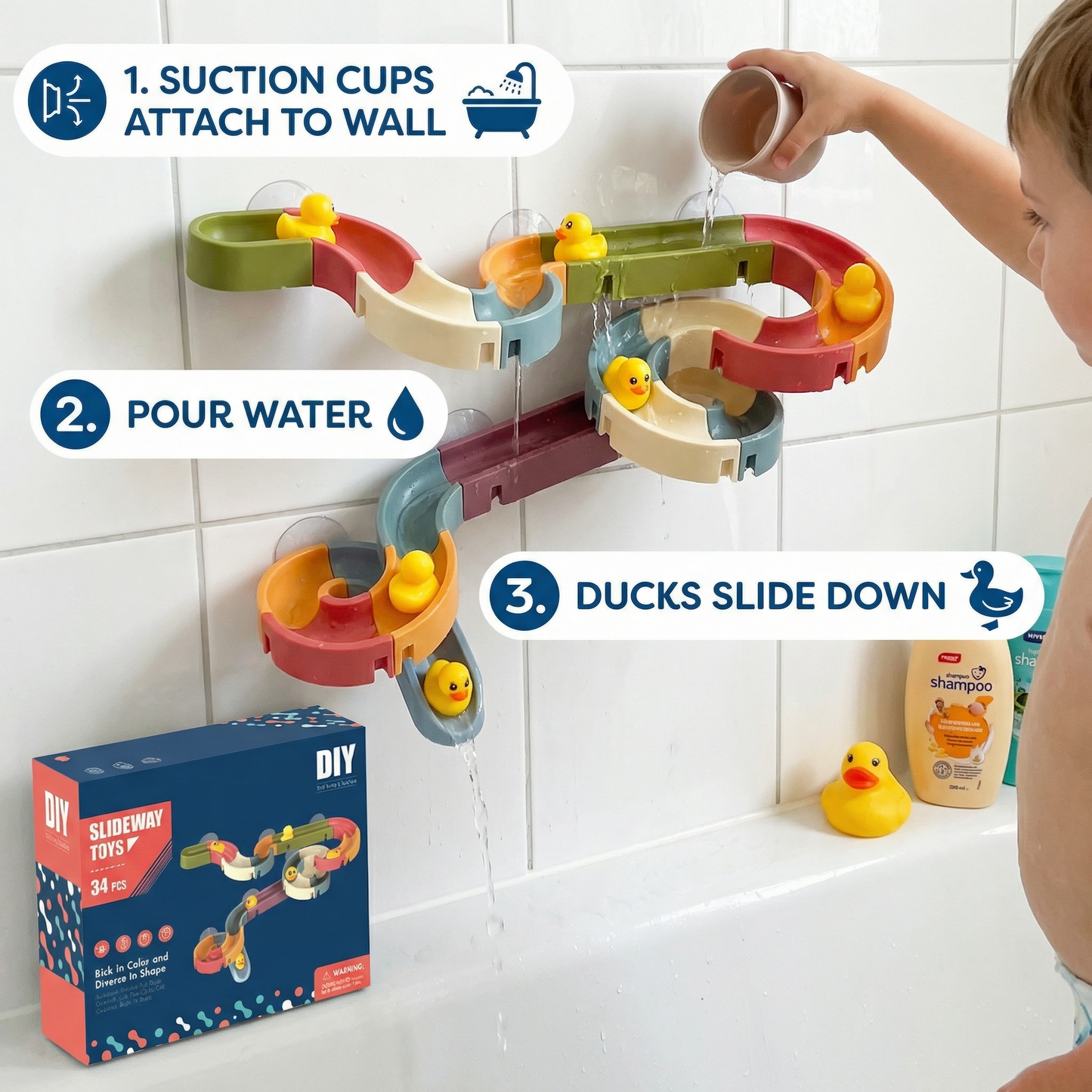 Sliding Ducks -  Kids Bathing Toy