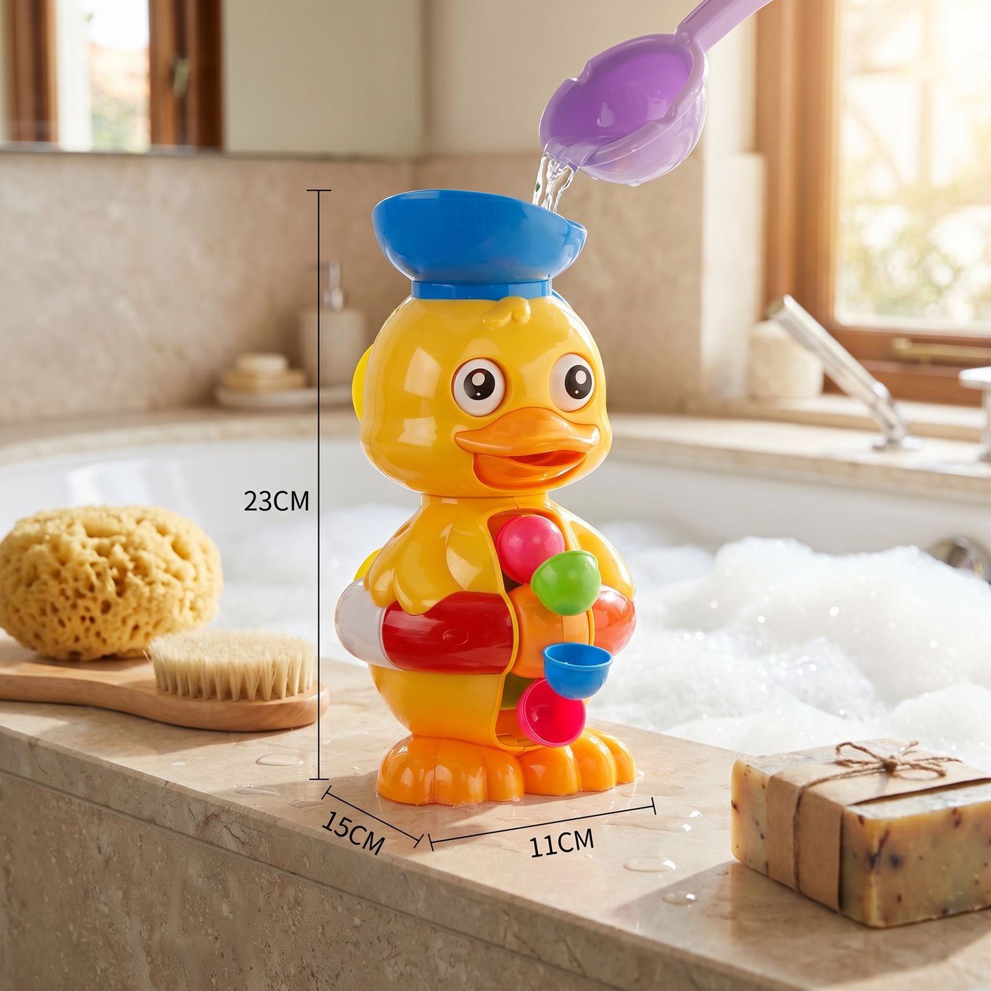 Water Wheel Bath Duck Toy
