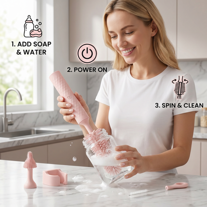 BottleClean - Electric Baby Bottle Cleaner Set