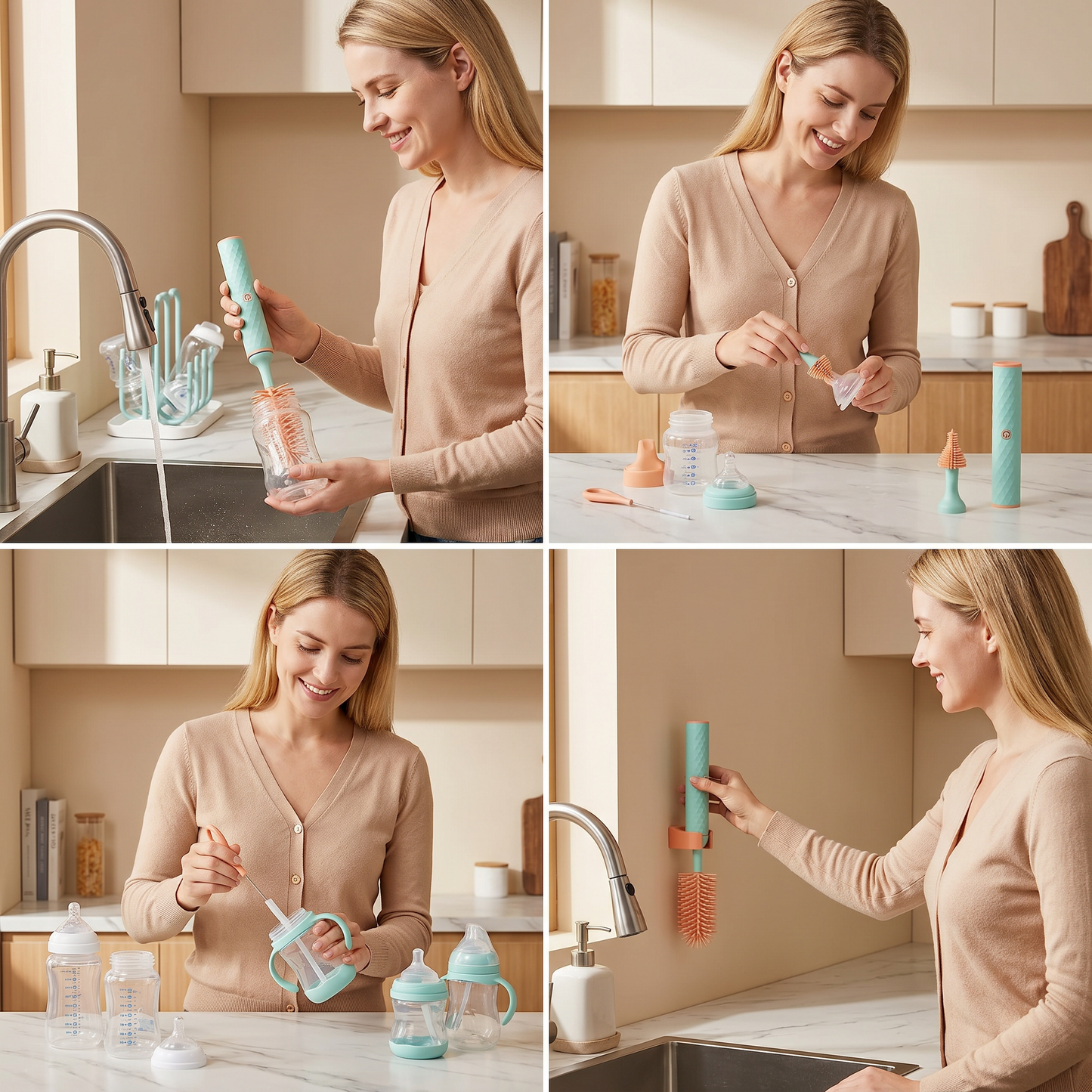 BottleClean - Electric Baby Bottle Cleaner Set