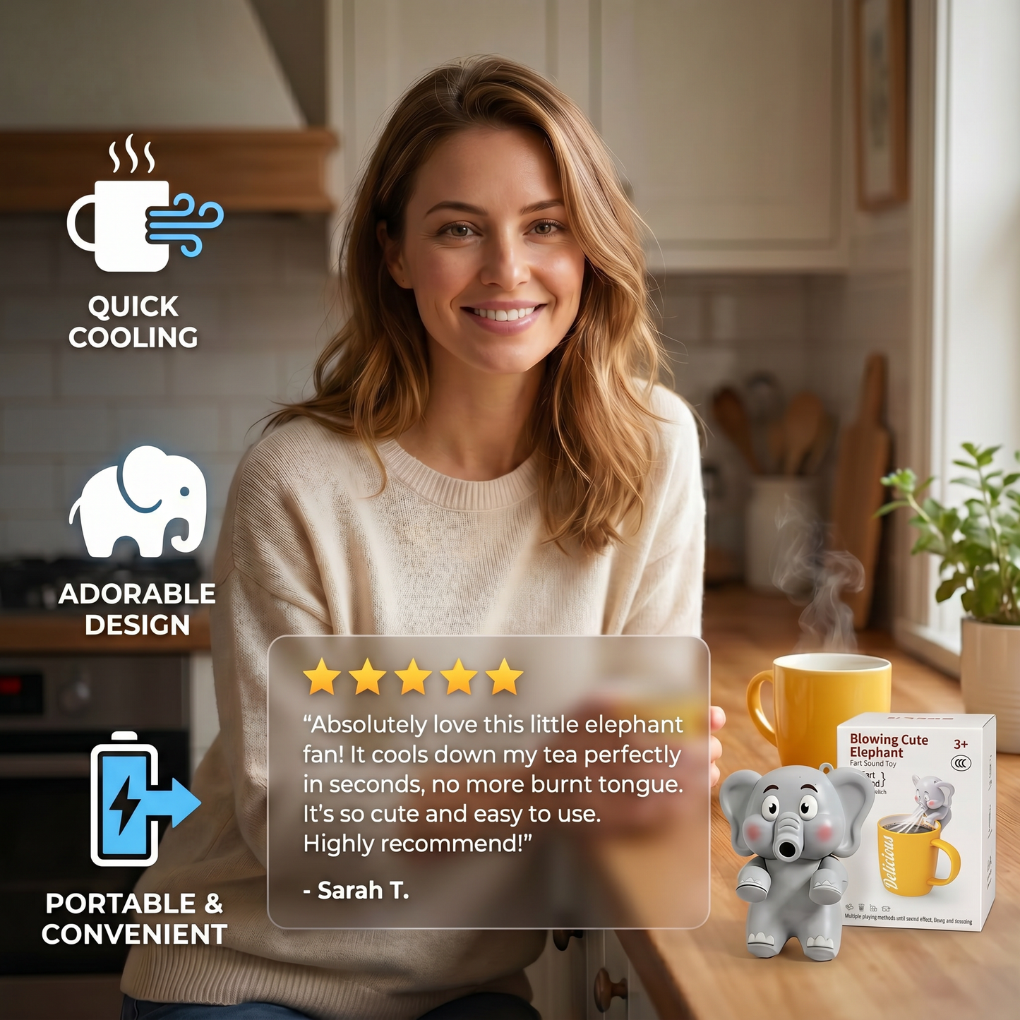 Cute Animal Mug Cooling Fan