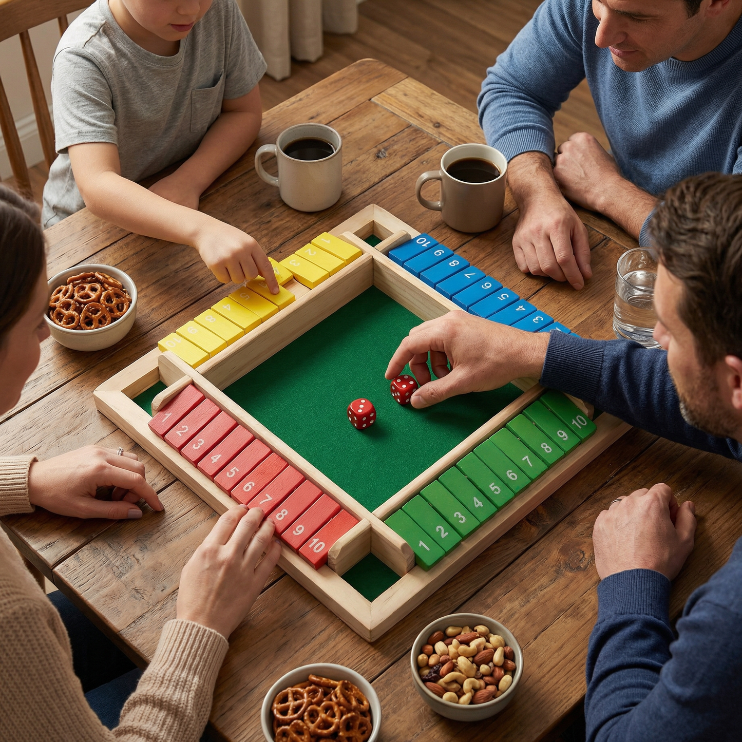 ShutTheBox Family Game 4 Player Set