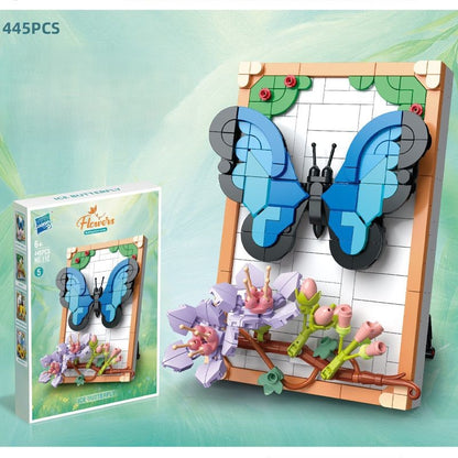 DIY 3D Nature Frame Building Blocks Set – Flowers & Insects